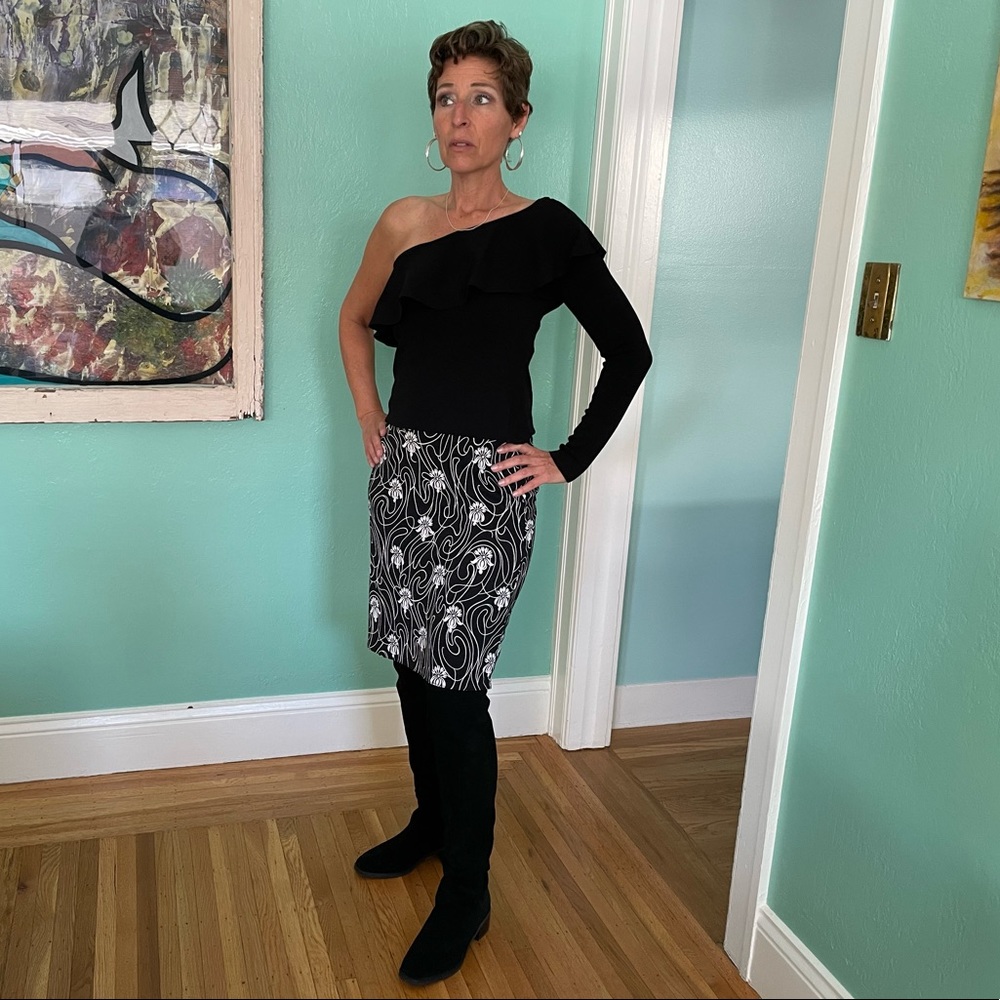 Black & cream skirt